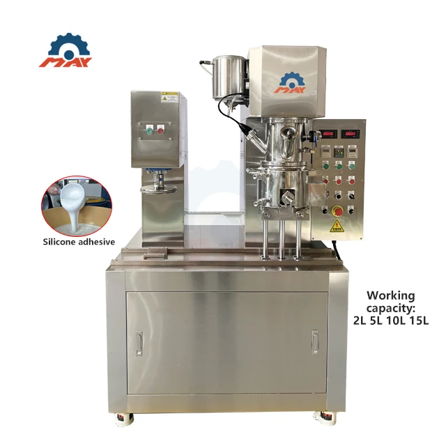 2L 5L 10L Mixer and Presser Adhesive Sealant Mixer Vertical Vacuum Lab Scale Double Planetary Mixer