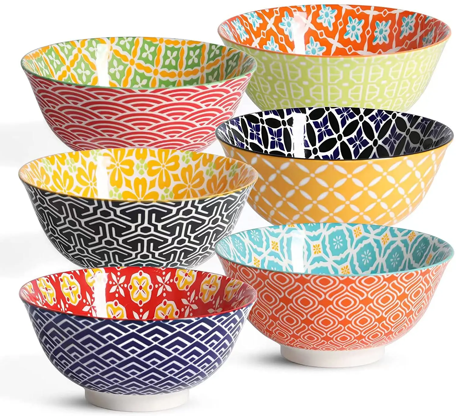 2023 Glazed Ceramic Dinner Bowls Porcelain Tableware Salad Soup Bowl Set for Restaurant and Party Food Serving