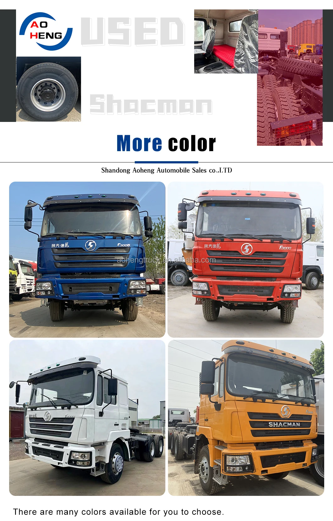 F3000 Used Rhd Diesel Engines Shacman 6x4 10 Tires 50ton Tractor Truck ...