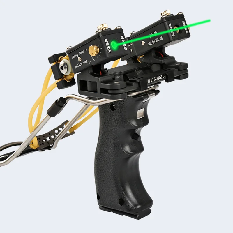 Laser targeting Slingshot Hunting Bow Outdoor Powerful Slingshot high-end Rubber Bands Folding Wrist Slingshot Catapult Outdoor