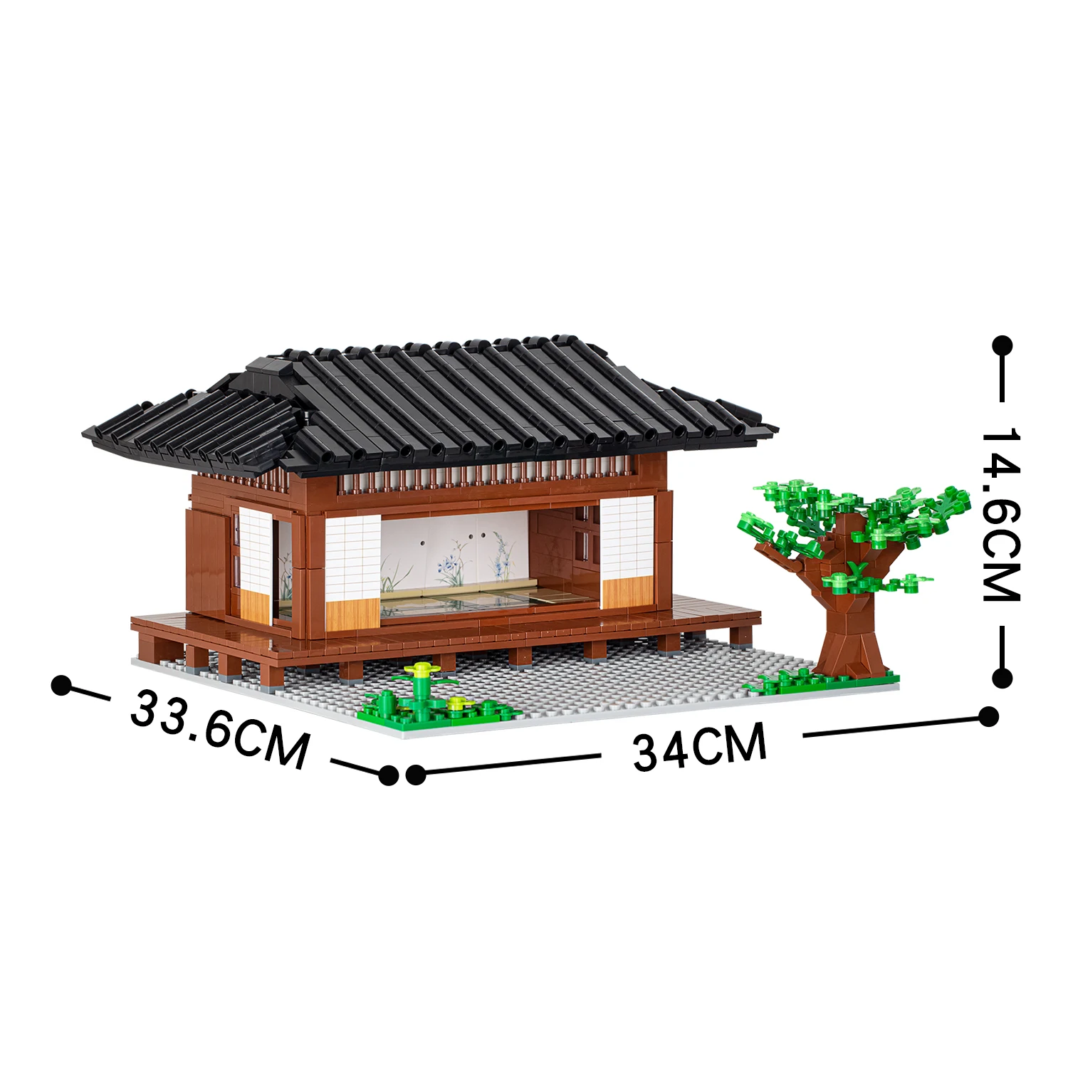 MOC1041 Anime DemonSlayeres Butterfly Mansion Scene MOC Building Blocks Creative DIY Hashira Meeting Assemble Brick Toys for Kid
