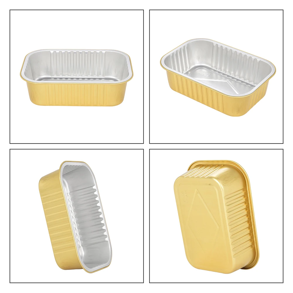 product tia c550 smooth wrinkle free foil container flat surface takeout tray leak proof foil container for restaurant delivery-2