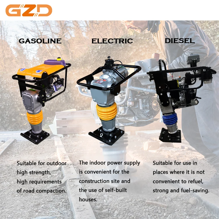 Road Construction Equipment Vibrating Compact Tamper Rammer Tamping Rammer Rm80