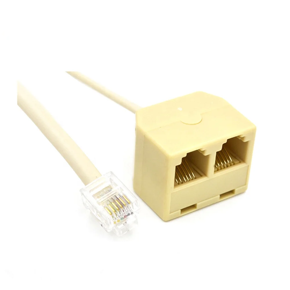 6P6C ADSL Splitter 2 Way Phone Splitter  RJ12 Telephone Splitter