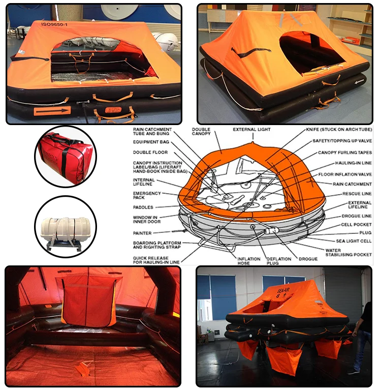 Marine Inflatable Yacht Leisure  Life Raft Emergency Boat for Sale