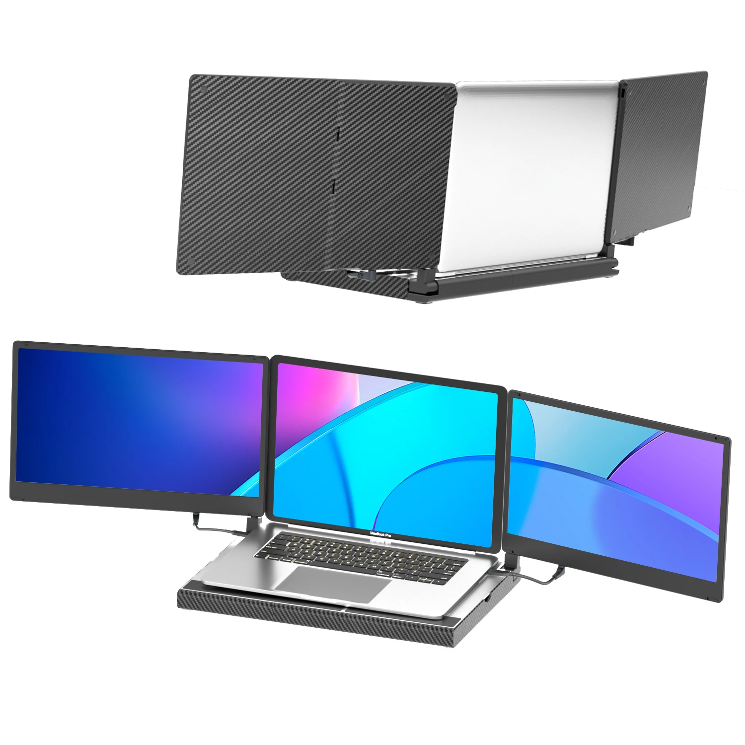 F3 14'' Inch Portable Triple Screen Laptop Extension Portable