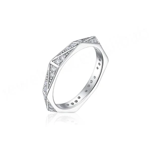 S925 Sterling Silver Rhodium Plated Cushion Cut Lab Diamond Ring for Women High-End Light Luxury