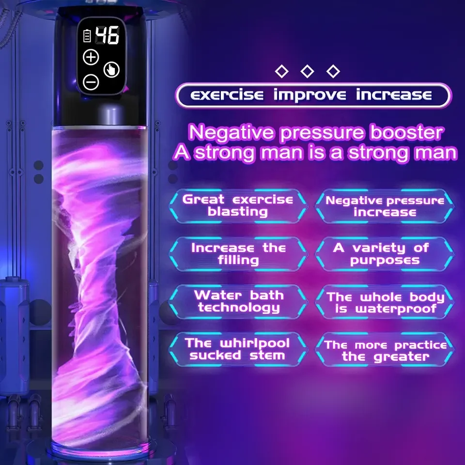 BlueRabbit 2 in 1 Electric Hydro Penis Pumps Wholesale Vacuum Pumps for Penis Enlargement Waterproof Enlarger Bath Penis Pumps