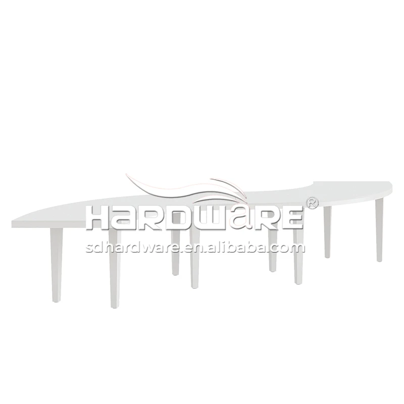 Serpentine Shape Half Round Unique Leg Wedding Table and Chair Set