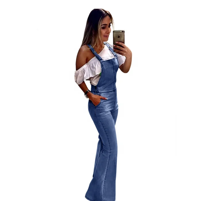 Skinny Denim Jumpsuit Women 
