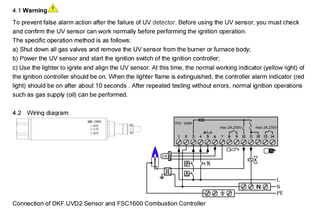 product uvd2 sensor burning machine large flame detector for industrial burners manufactured electrical equipment-6