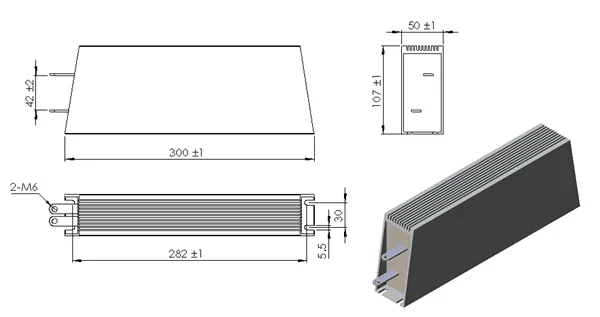 RXLG high-power servo inverter regenerative brake brake aluminum shell resistance 100W 300W 500W 1KW 20R 75 ohm