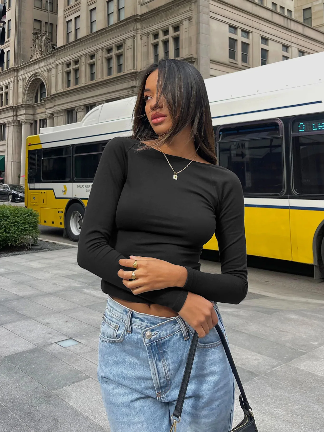 GMD Summer women's clothing fashion long-sleeved comfortable bottoming shirt sexy hot girl  Women's T-shirt