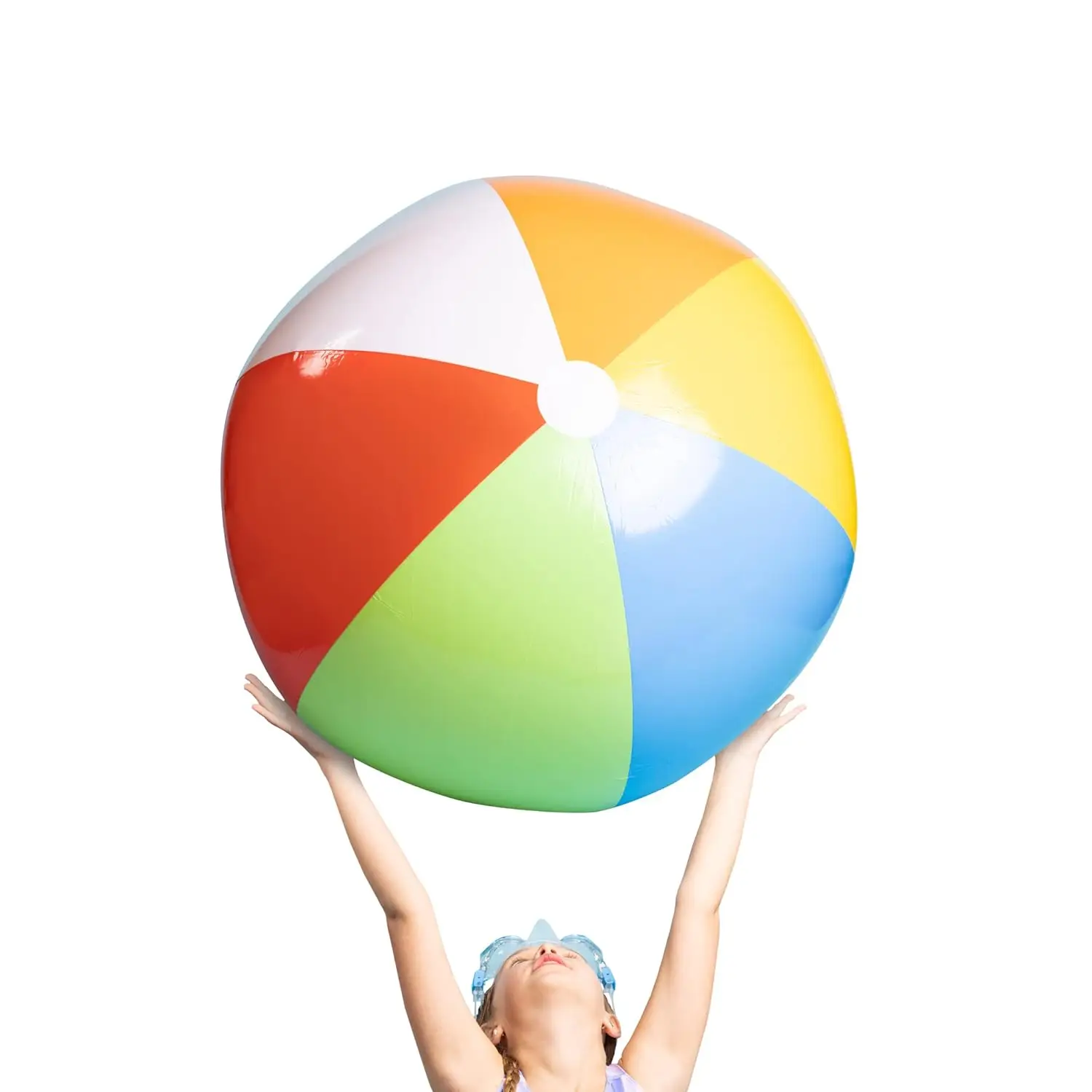 Novelty Place Giant Inflatable Beach Ball, 55inches Rainbow
