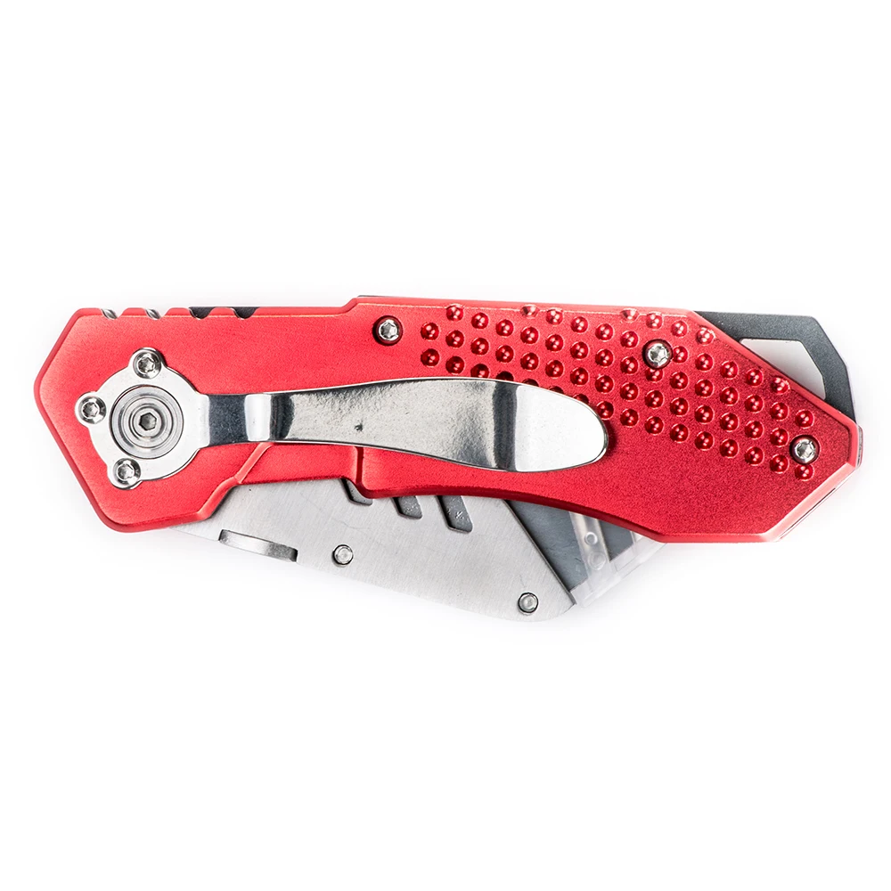 Durable Aluminum Handle Retractable Safety Box Cutter Utility Knife Box Cutter Office Knives