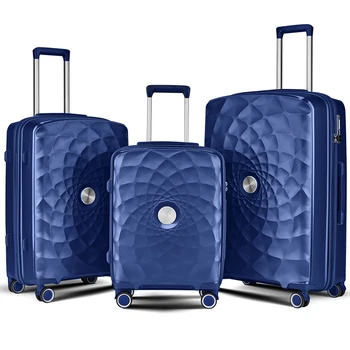 Wholesale Hard Shell 5 PCS Suitcase Travel Carry On Suitcase Trolley Bag PP Luggage Set