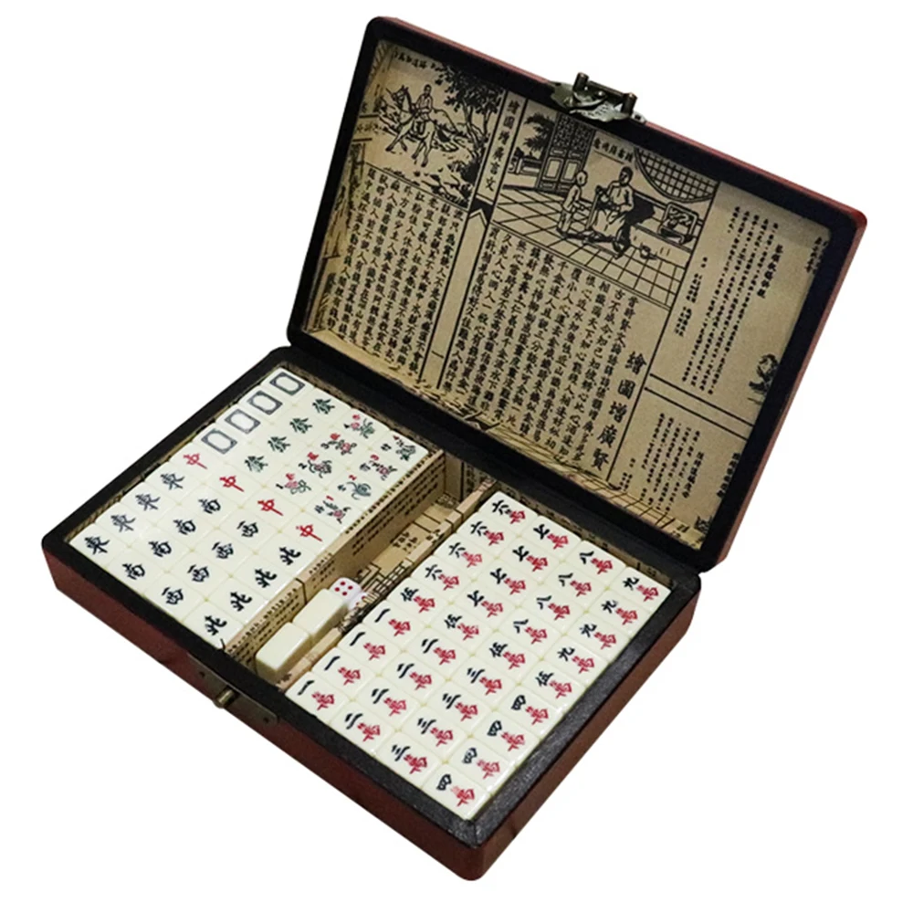 Mahjong Set - 144 Tiles Chinese Numbered Mahjong Game