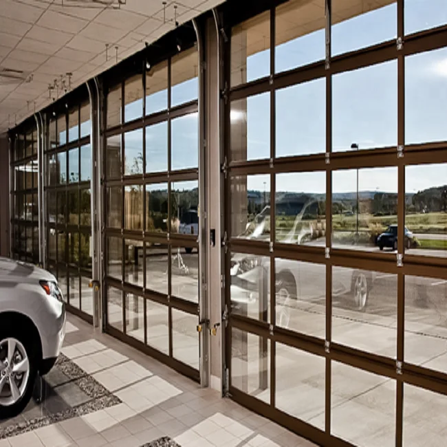 Cheap Garage Doors Residential Automatic Factory Direct Supply Automatic Garage Plain Glass Door Commercial Garage Door 10x10