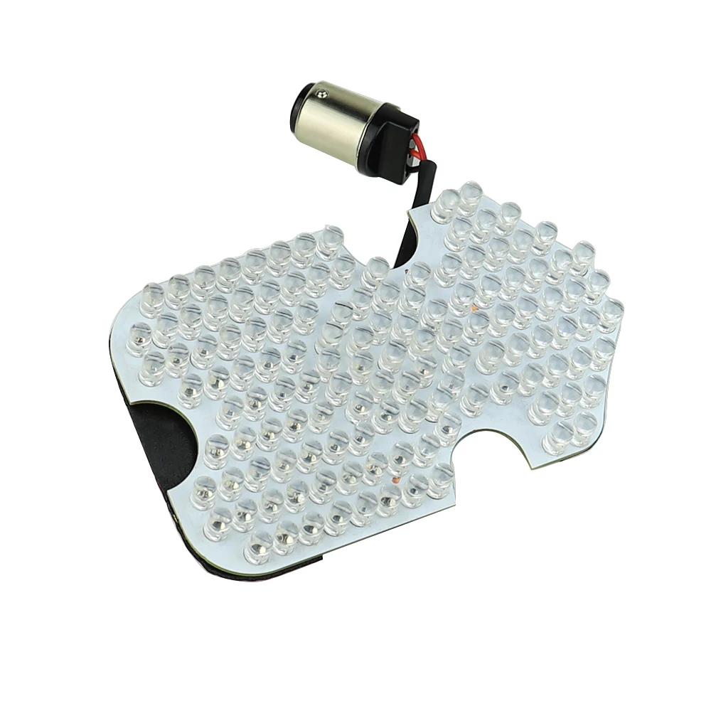 Wukma 128 Wide Angle Red LED Light 1157 Base Tail Board Light for VTX Motorcycle Accessories