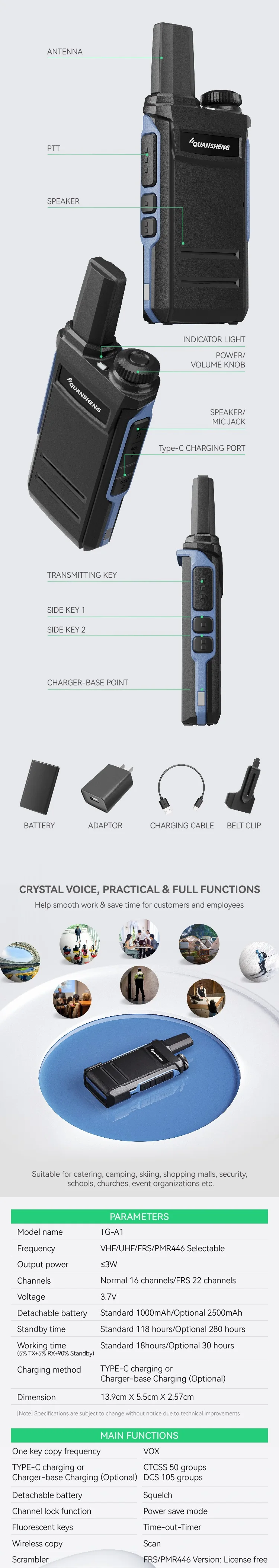 Kd-c1 Mini Walkie Talkie Uhf 400-470mhz Two Way Radio (1 Pair) - Buy Kd ...