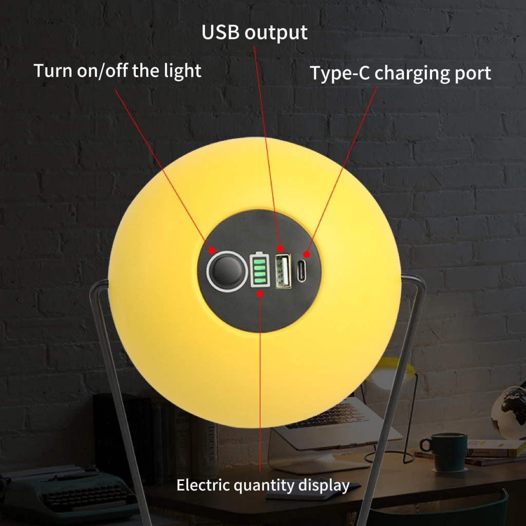 product 8w portable reading lamp super bright emergency solar light with usb mobile charging outdoor solar led camping light-4