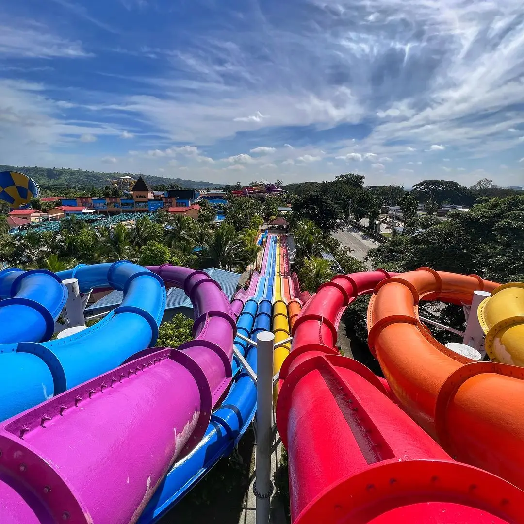 Commercial Water Park Slide with 6-10mm Thickness Fiberglass for 5-10 Passengers and 100-500kg Capacity