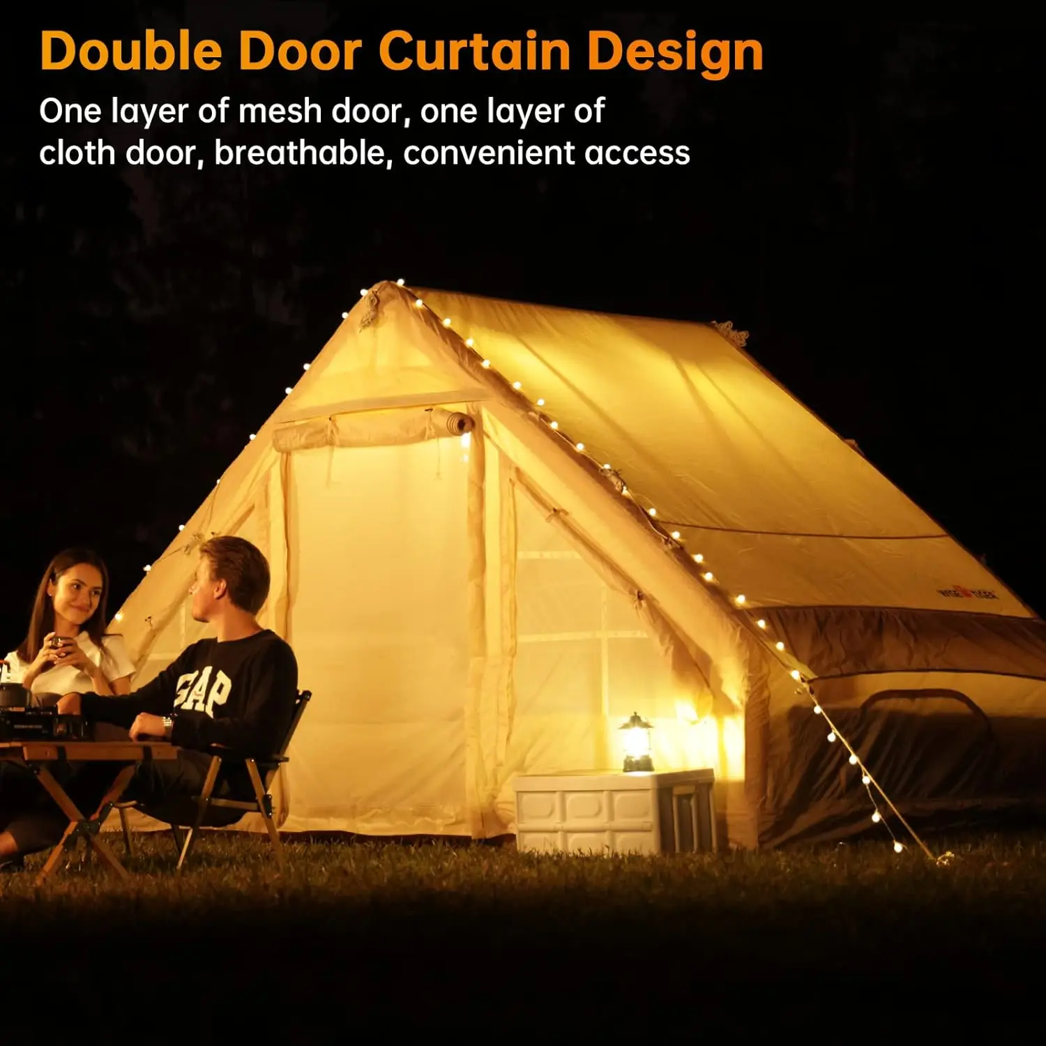 XZ OEM ODM Portable 4*3*2m Inflatable Party Camping Tent Waterproof Air Tent with Easy Set-up and Air Pump for Outdoor Camping