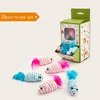 18 Topolini di Carta Colorata con Piume + Scatola Espositiva