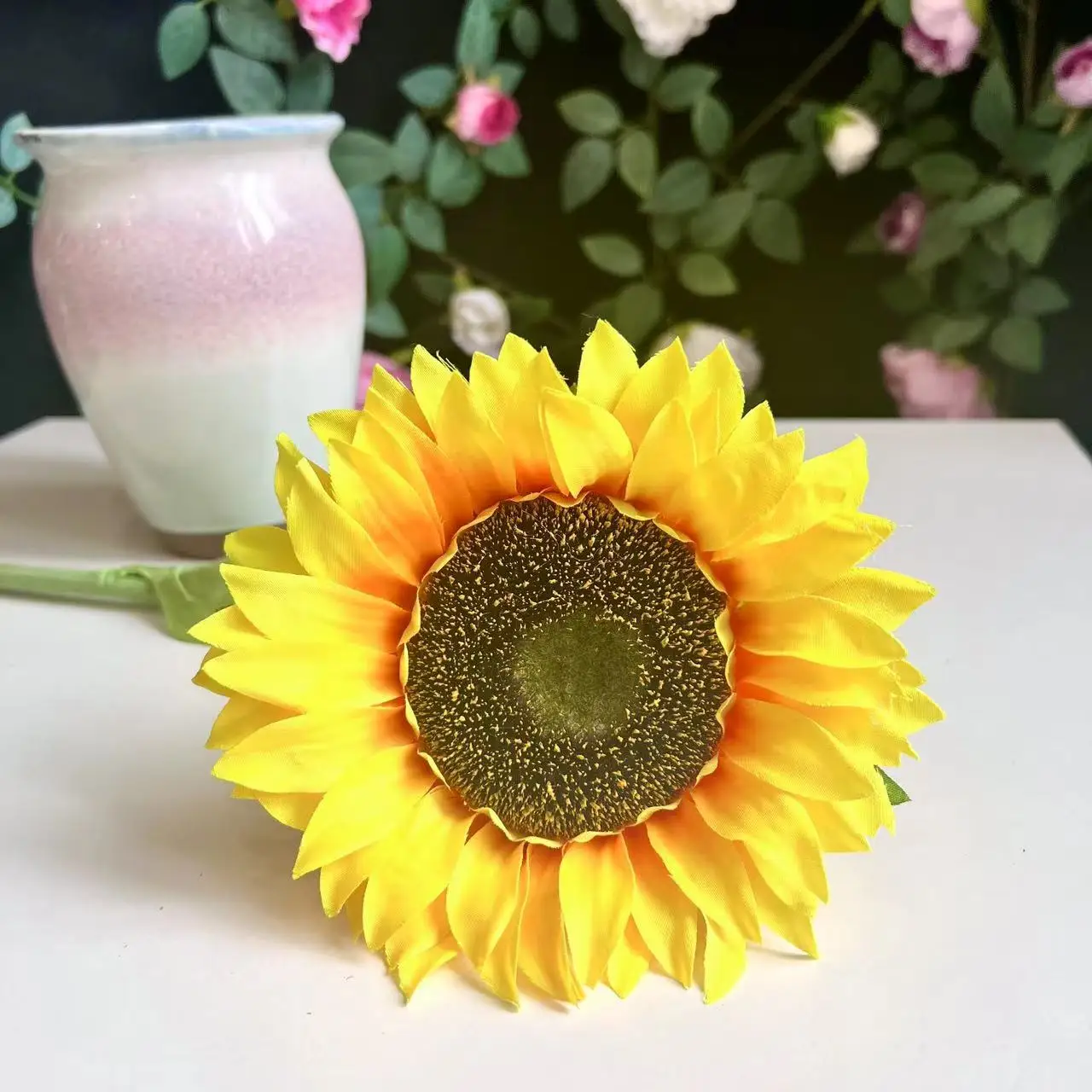 Silk Giant Sunflowers Artificial Flowers Tree Bunch Wholesale For