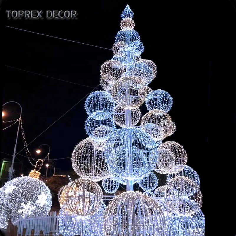IP46 Waterproof White Xmas Tree with Lights Christmas Tree Decorations