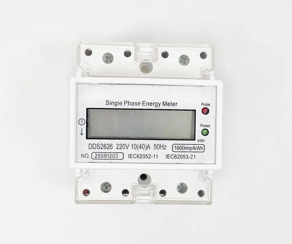 Produsent DDS type 4P Skinne Elektronisk spor-type energimåler Husholdning Leie Rom Enfase LCD