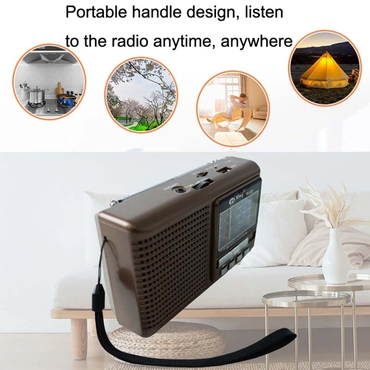 BAIJIALI PX-54U Retro Radio - USB Plug Player with Screen