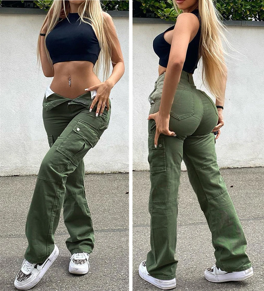 NVFelix Jeans 2022 Summer New Trendy Women Solid Cargo Pants Wholesale –  SHADOW FASHION CLOTHING