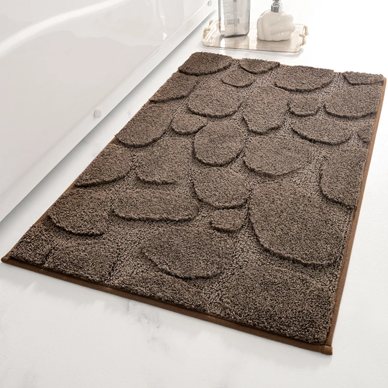 Custom Solid Color Super-Microfiber Bath Mat - Non-Slip, Thick Plush Shaggy Bathroom Rug, Soft and Absorbent Bath Mats for Bathroom, Ideal Floor Mats for Home Use