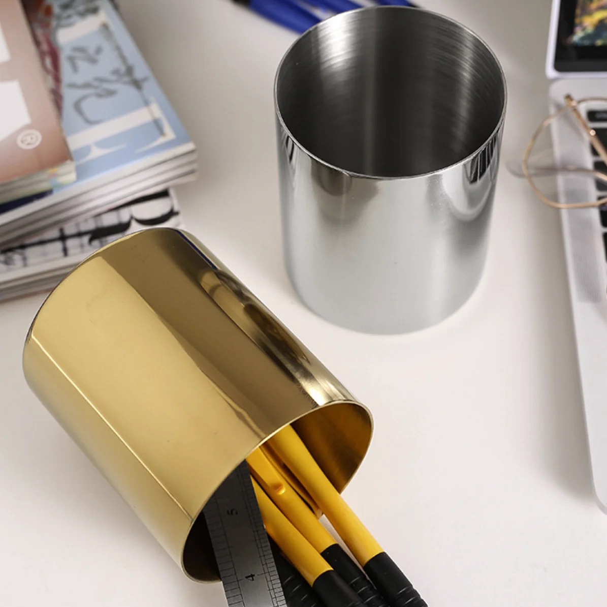 Stainless Steel Pen Holder For Home Office School Buy Rose Gold