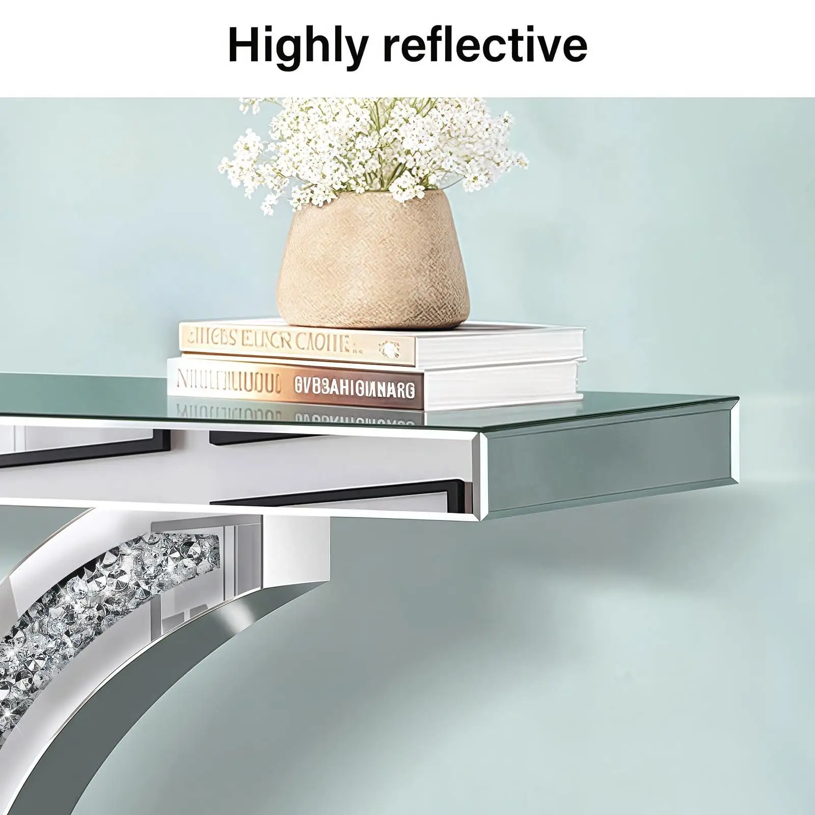 Elvarenae Eclaire Mirrored Console Table — product detail