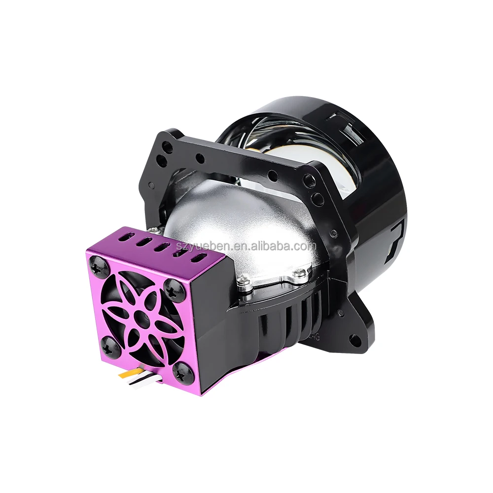 Factory 63W BiLED Projector Lens Dual Color Mini Driving Laser LED High/Low Beam Yellow/White for Honda Audi Corolla Civic Q5