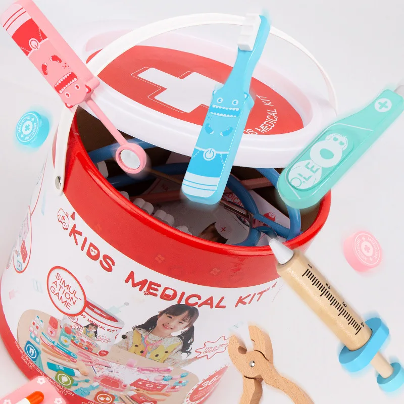 Новинка 2022 имитация врача набор игрушек развлекательный детский маленький врач деревянная игровой домик медицинская коробка