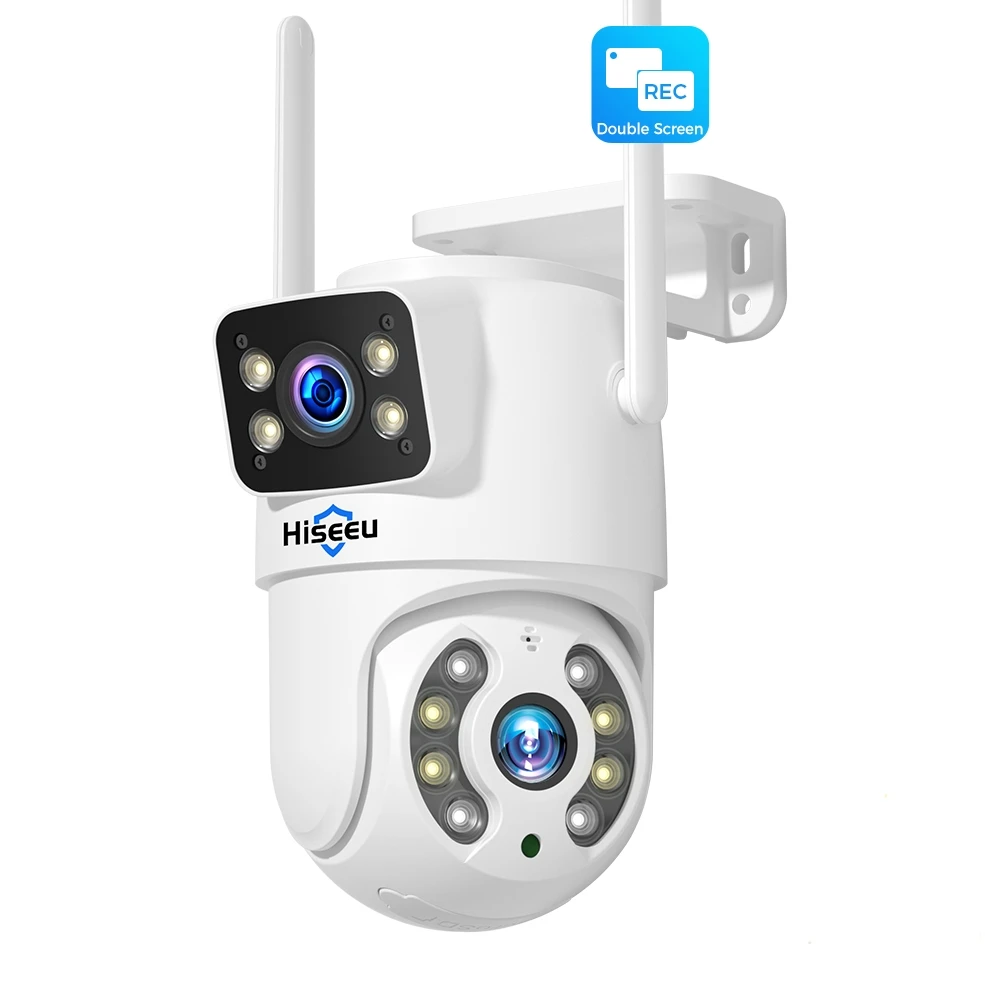 8MP WiFi IP Camera Outdoor Dual Lens PTZ CCTV Camera AI Motion Tracking  Network Cameras Waterproof Video Surveillance Products