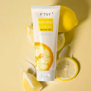 OEM ODM Vitamin C Lemon Skin Peeling Gel Body Cleanser Exfoliating Whitening Lotion for Adults
