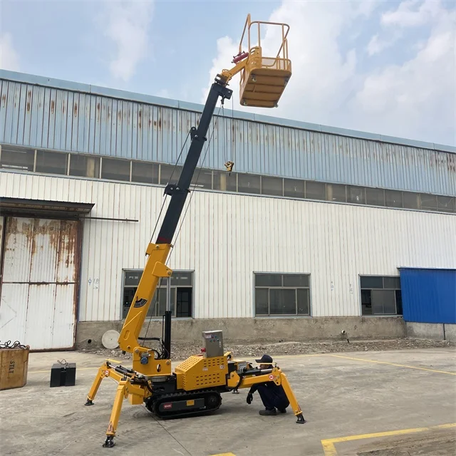 Small Spider Crawler Crane Remote Control Operation Suitable for Small Space 1.2T Spider Crane