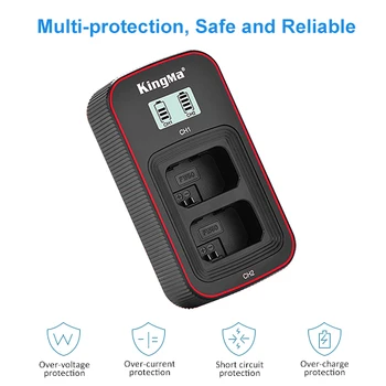Kingma NP-FW50 Camera Batteries and Dual LED Battery Charger Set for Sony A6500 A6300 A6000 A5000 A3000 detail image