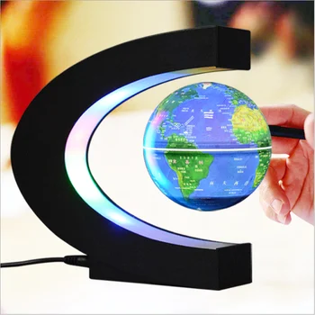 Creative Anti-gravity World Map C-shaped 3-inch Maglev Globe With Led ...