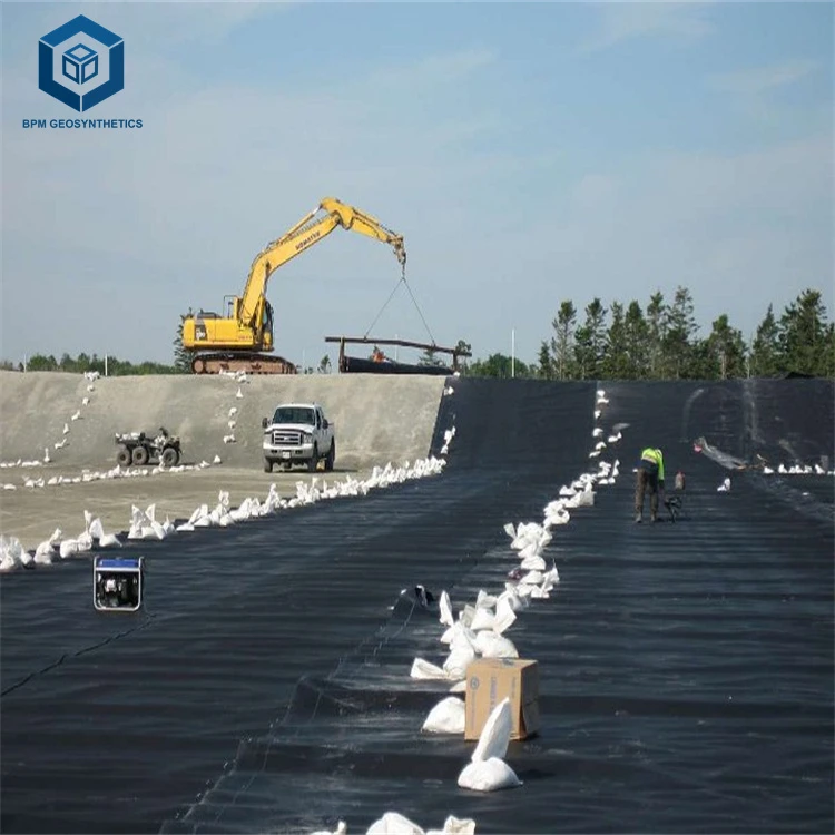 Black Plastic HDPE Rolls for Mining in Philippines 15mm & 2mm Density for Heap Leaching Canal Lining Made EPDM PVC Polyethylene