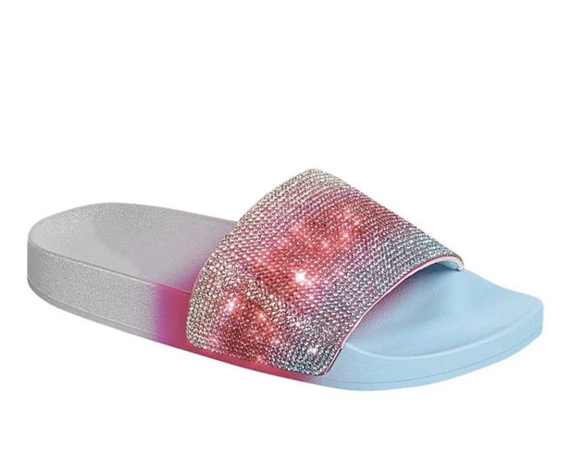 sparkly womens slides