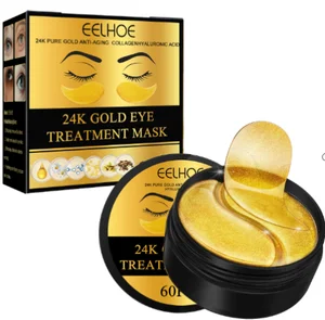 Private Label 24K Gold Eye Mask Hydrogel Collagen Eye Patches Eyemask Sheet Gel Under Eye Mask