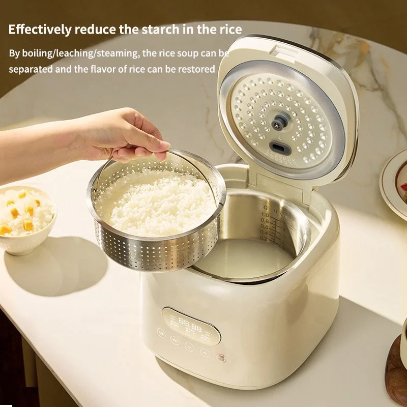 2025 New Design 2.5L Low Sugar Rice Cooker/electric Rice Cooker Smart Electric Customize Plastic Square Stainless Steel Cooker