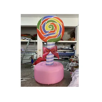 Fashion New Style Pretty 2m Giant Inflatable Lolly Candy Balloon Inflatable Lollipop Candy Model For Decoration