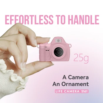 S161 Ultra-Compact Mini Camera Keychain 1080P 2k 1.47 Inch 180mA Battery Travel Vlog Thumb camera Night Shoot Telescopic Camera