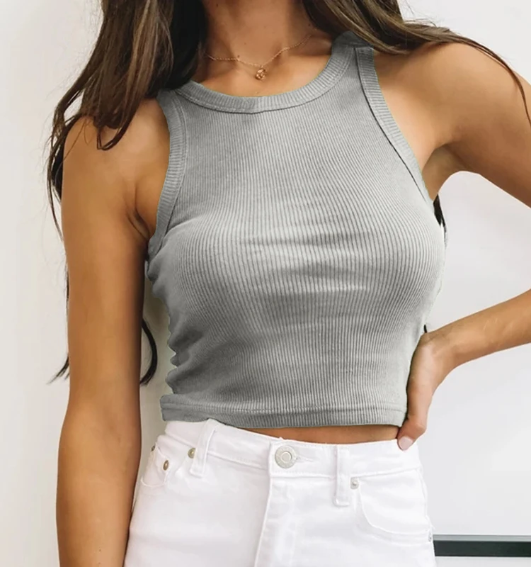 Ribbed crop top, Various colours, Collection 2021
